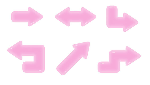 ぷるんとした矢印のアイコンセット