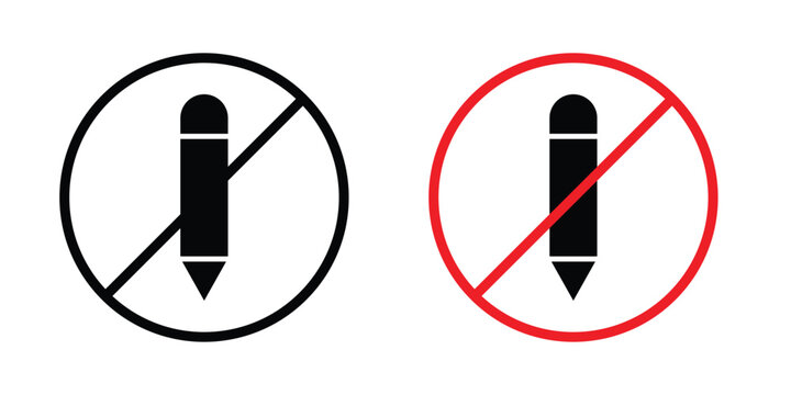 No writing sign
