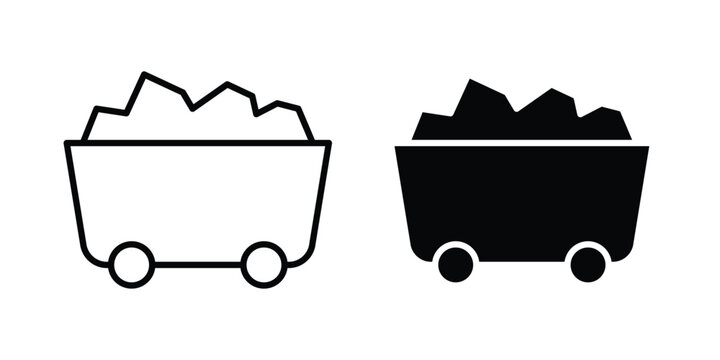 Trolley with coal icon