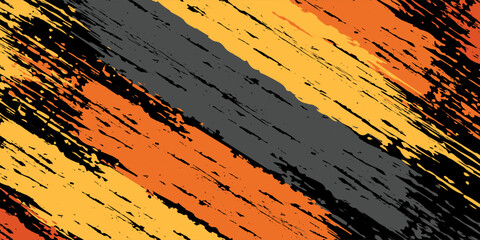 Sublimation jersey design vector brush modern grunge camouflage background paint splash splashes bold stripes brush orange stripes abstract. eps 10 © Samsul