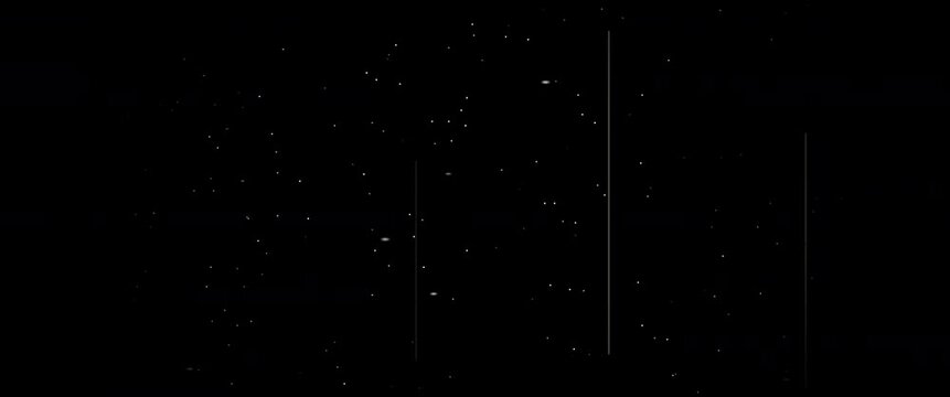 Aged Real 8 mm Filmstrip Scan with Black Background, Retro Dust Particles, and Real Film Burn