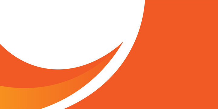 Vibrant orange dynamic swoosh wave background. Abstract creative wave graphic design template with white blank space