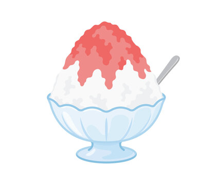 かき氷,フラットイラスト