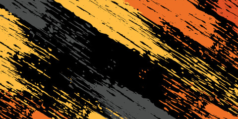 Sublimation jersey design vector brush modern grunge camouflage background paint splash splashes bold stripes brush orange stripes abstract. eps 10 © Samsul