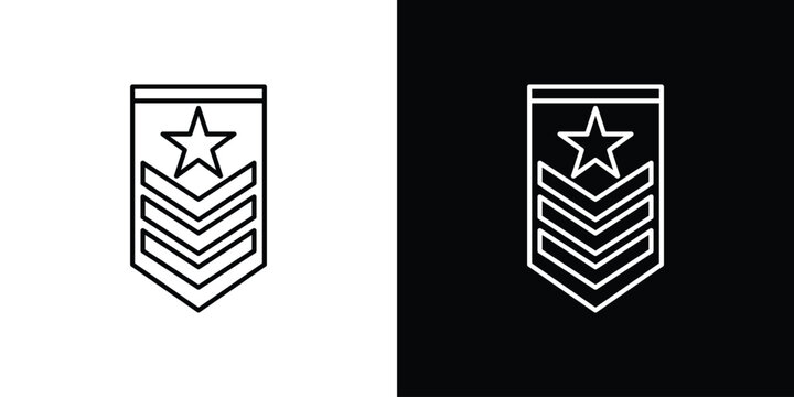 Military rank badge icon