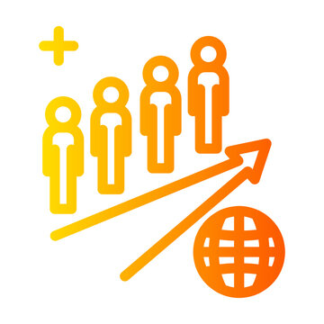 overpopulation gradient icon
