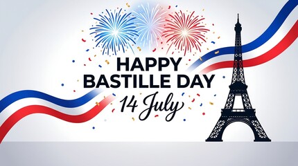 Bastille Day, French National Holiday, Eiffel Tower, Fireworks Display