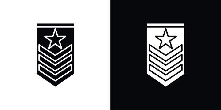 Military rank badge icon