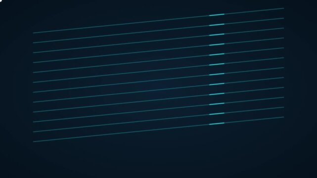 Minimalist abstract motion animation 4k background, with pulsing horizontal, lines and digital, data flow