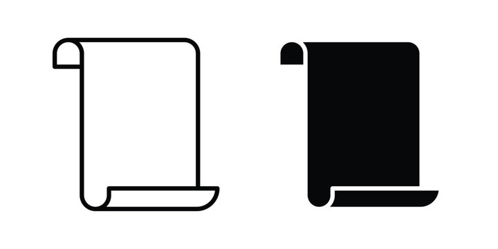 Scroll papyrus paper icon