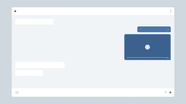 Light mode web application layout displaying a media player container with an active cloud file upload animation icon