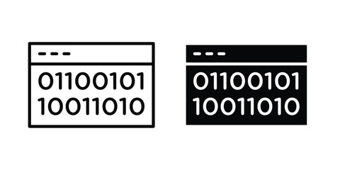 Obraz premium Binary code icon
