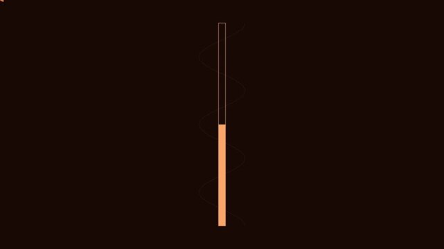 Minimalist loading bar animation with spiral wave effect on dark 4k background, progress