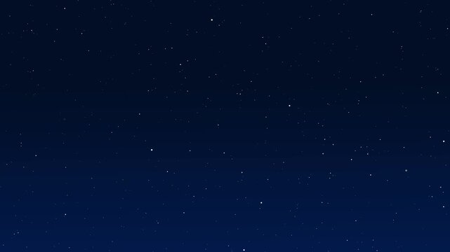 Night sky filled with stars transitions from a deep blue to a darker shade, highlighting the vastness of the universe with twinkling celestial bodies creating a serene atmosphere