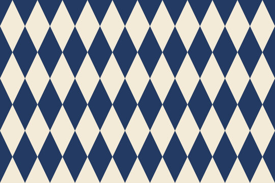 Classic navy and ivory argyle pattern background