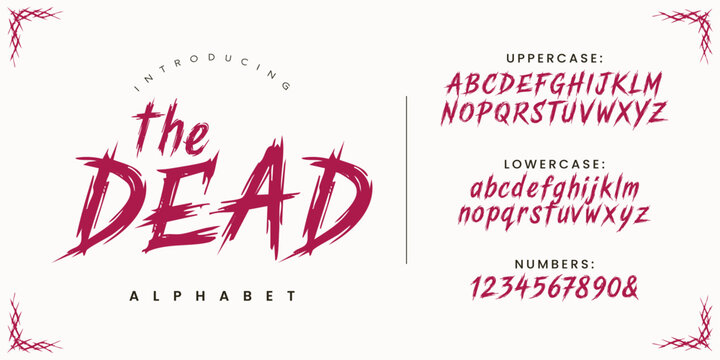 The Dead Scratchy Horror Script Font With Distressed Texture For Scary Movie Titles