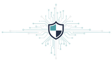 Digital shield protecting data and network connections. © wiski