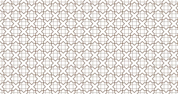 Minimalist linear moroccan geometric pattern