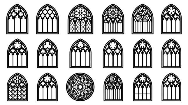 Gothic Window Designs Collection - Architectural Elements