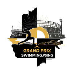 Obraz premium Dynamic Fusion Of Sports Excellence And Urban Grandeur
