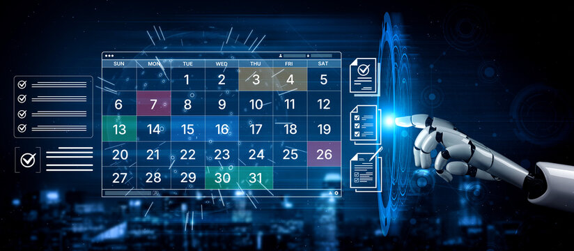An AI assistant manages a digital calendar, providing intelligent scheduling for events and meetings. This smart system organizes tasks and tracks deadlines to boost productivity. Fermion