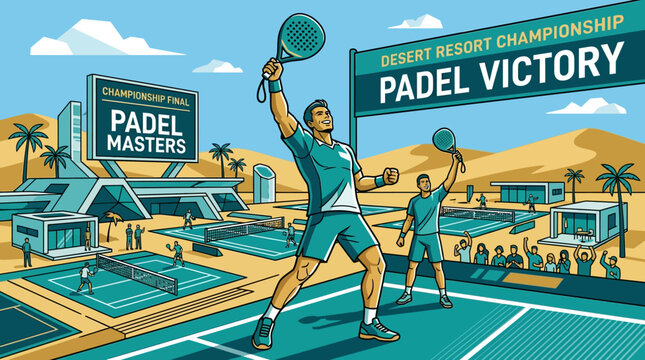 Desert Paddle Masters Championship Victory Celebration Active Sport