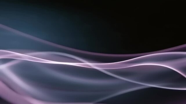 Wavy purple lines move across a dark background in a mesmerizing dance motion.