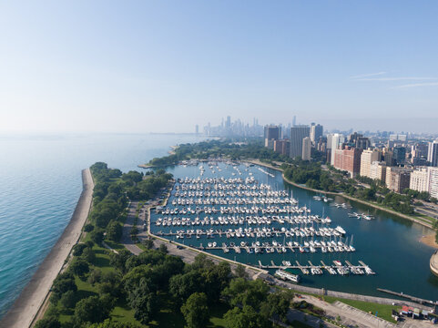 Chicago, Illinois, and Lake Michigan