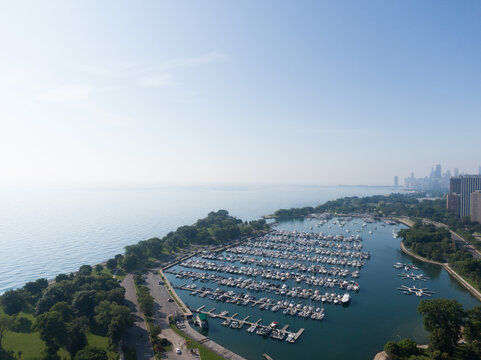 Chicago, Illinois, and Lake Michigan