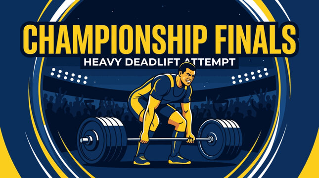 Championship Finals Heavy Deadlift Attempt Celebration Of Strength