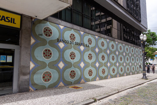 Mural do pr&eacute;dio do Banco do Brasil em Santos