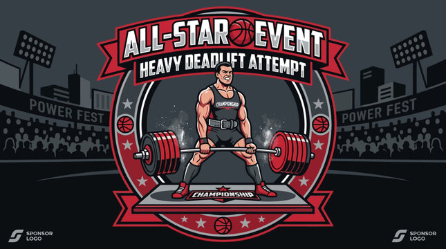 All Star Event Heavy Deadlift Attempt Championship Competition
