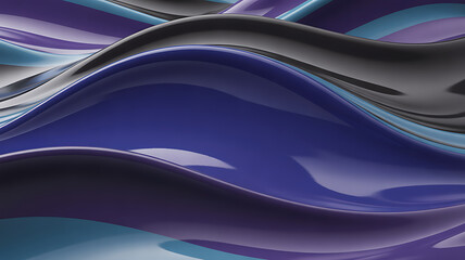 Fototapeta premium Abstract flowing wave pattern in shades of blue and purple a digital art composition waves fluid motion undulation
