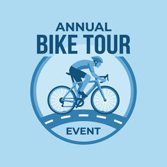 Fototapeta premium Annual Bike Tour Event Cycling Competition Graphic Design