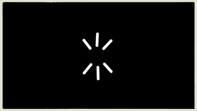 Retro style "Subscribe" button animation on a black background, featuring a thumbs-up icon, notification bell, and a vintage film frame border. Perfect for YouTube creators, video editors, and social 