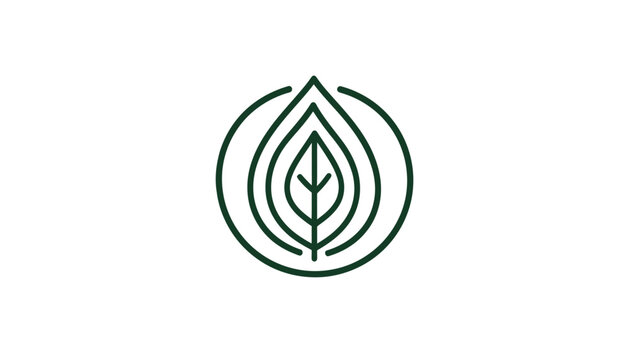 Leaf logo design symbol icon.