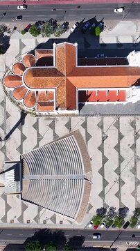Sagrado Coracao De Jesus Cathedral In Petrolina In Pernambuco Brazil. Dom Malan Square. Downtown City. Beautiful Church. Sagrado Coracao De Jesus Cathedral In Petrolina. Religious Skyline.