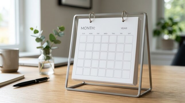 Modern flip chart stand with blank whiteboard