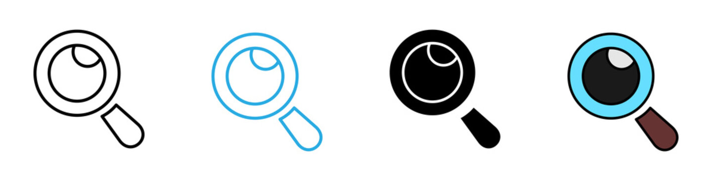 Search multi - style icon design concept