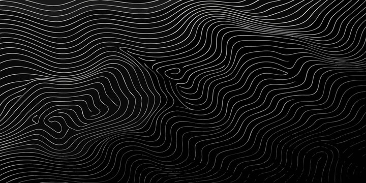 continuous flowing lines on sleek dark background design abstract art minimalist style geometric pattern line monochrome