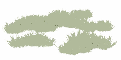 natural scattered grass clusters with varying density vector illustration vegetation botanical landscape ecology environment design graphic © Ripan