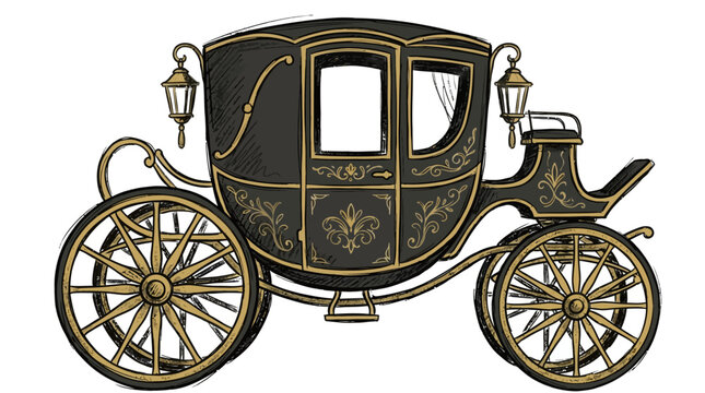 Vintage Carriage Gold Wheels.