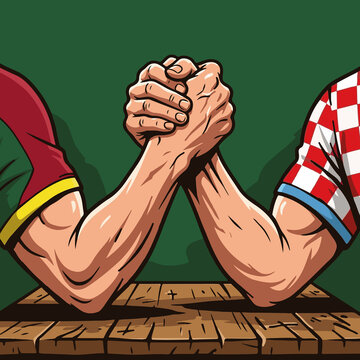 Ilustra&ccedil;&atilde;o do jogo da copa do mundo de 2026, Portugal x Cro&aacute;cia 