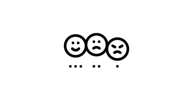smiley minimalist stroke animation