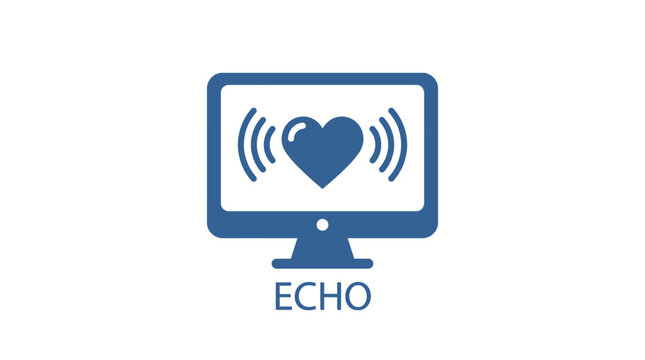 Echocardiogram Ultrasound Scan Flat Icon