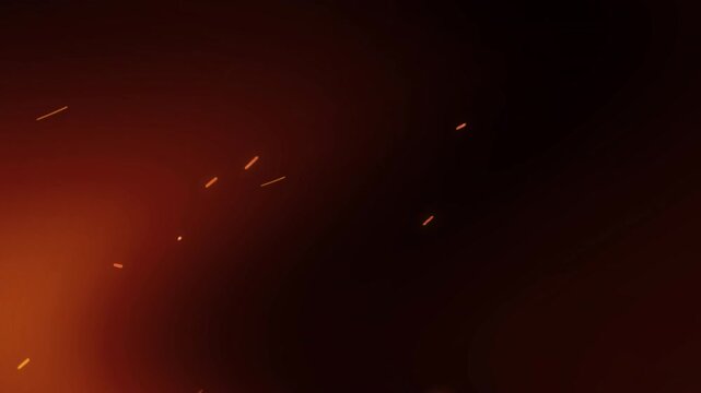 Cinematic flying sparks with light leaks and flying sparks rising on black background, perfect for overlays and dynamic visual effects