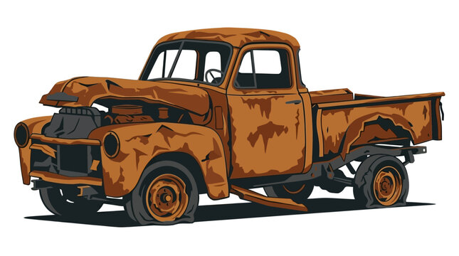 Old Vintage Rusty Truck.