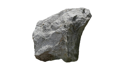 A rough, gray rock with textured surface, isolated on transparent background © CoolVectors