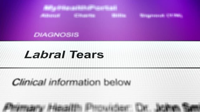  Generic Health Portal with Oral Mouth Diagnosis - Labral Tears
