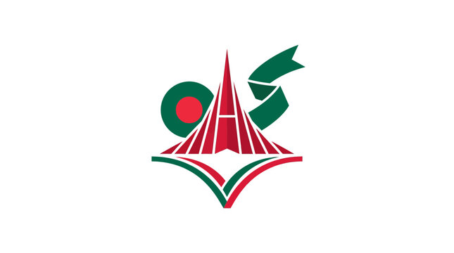 Jatiya Smriti Soudha Monument Bangladesh Flag Colors Independence Day Celebration
